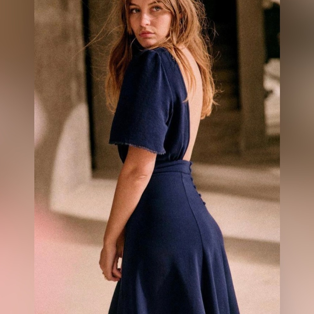 Sezane Lady Dress - Dark blue - Size 38 (US 8)